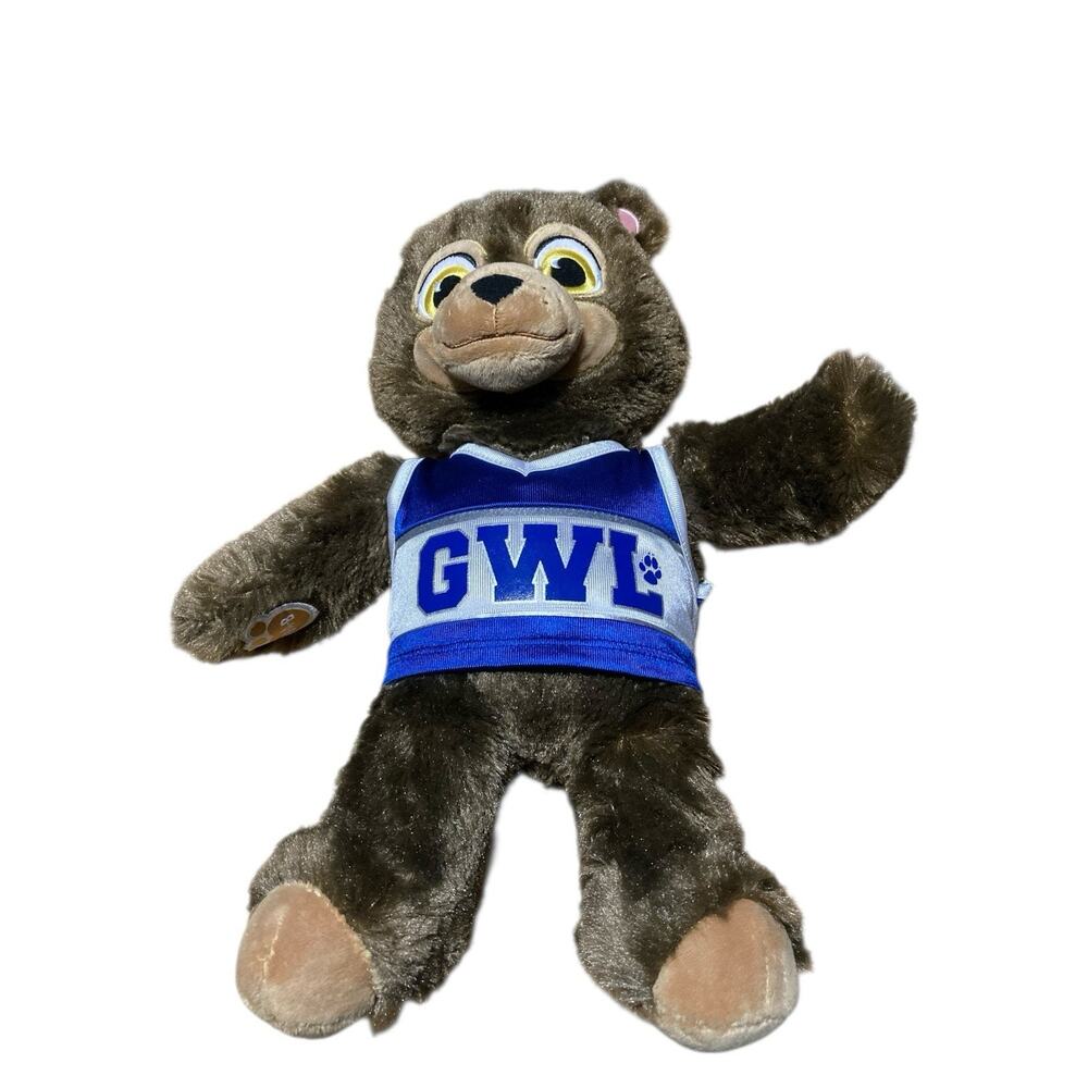 Build a Bear Workshop Great Wolf Lodge BRINLEY BEAR 15" Plush W/ Jersey Outfit